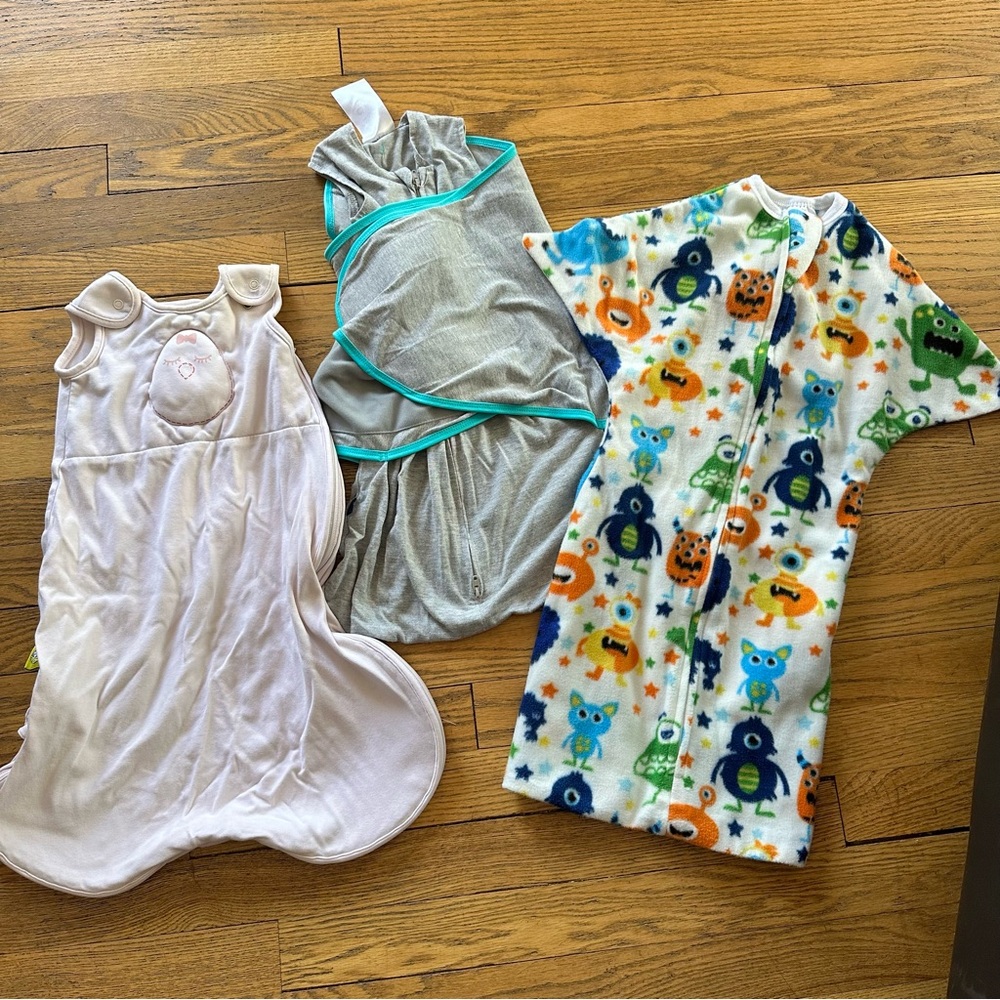Swaddle bundle! Newborn-8mo Halo, zipadee zip, nested bean
